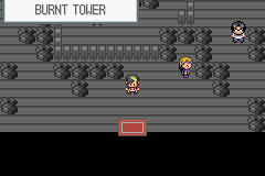 Interior de la Torre Quemada con Morty y Eusine
